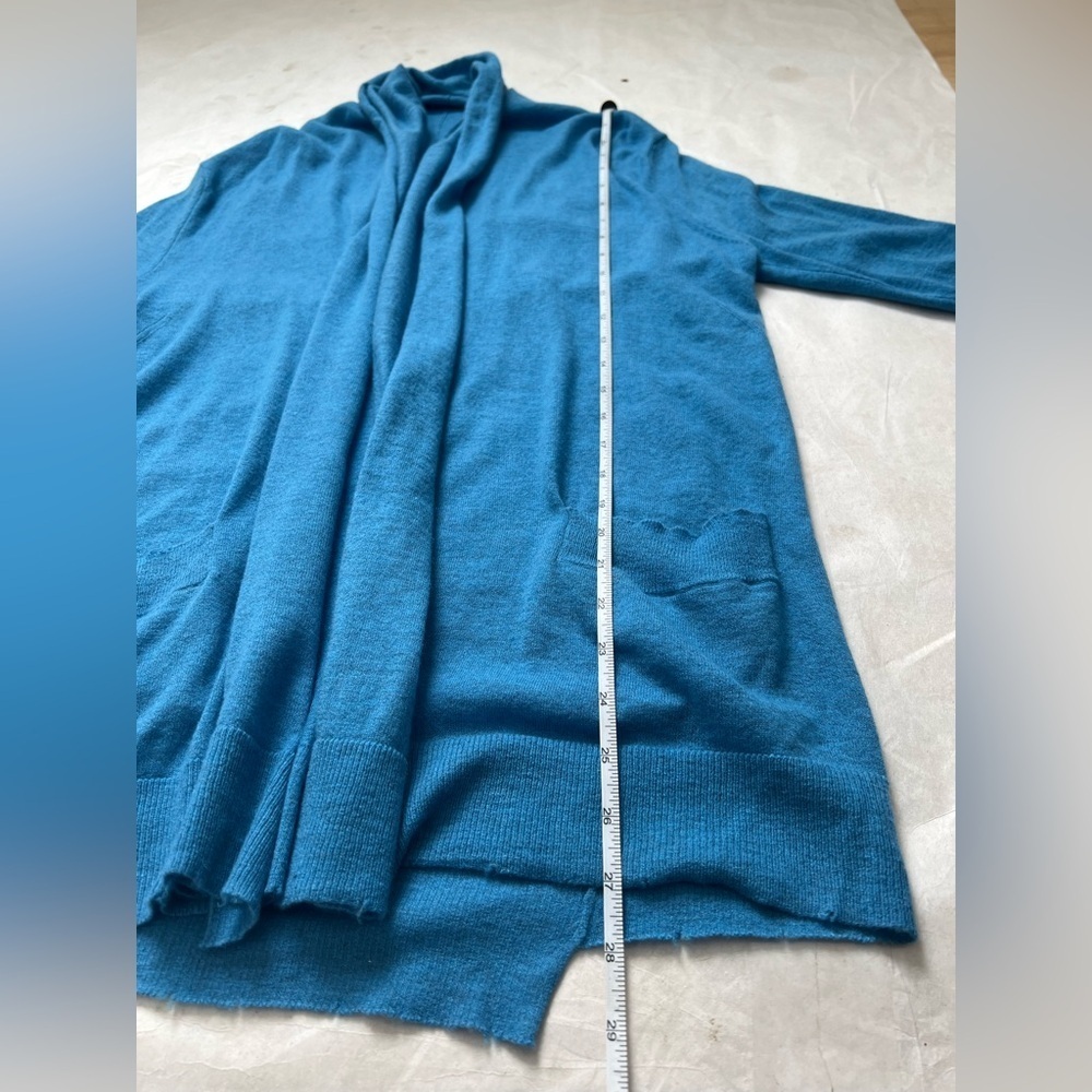 Zadig & Voltaire 100% Cashmere Dana CP Women Open Front Cardigan Sweater Blue S - Picture 5 of 8